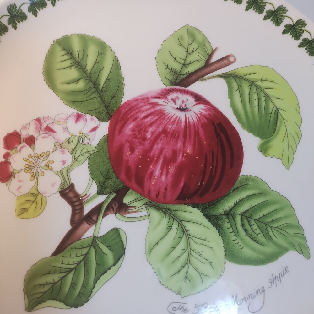 Portmeirion Pomona Hoary Morning Apple Footed Cake Stand Server 10" Cottagecore - Picture 3 of 8